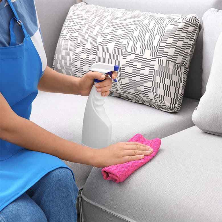 Professional cleaning of a sofa for house cleaning services in Sammamish